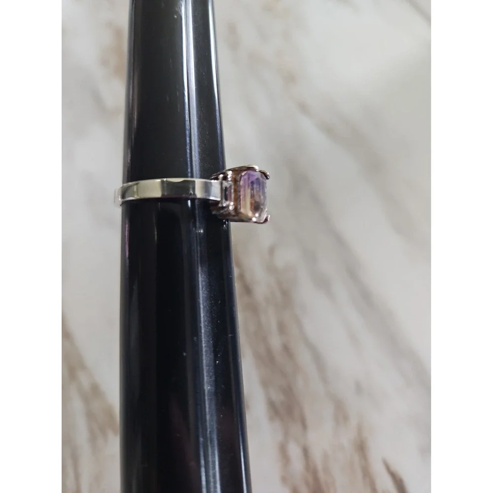 Vintage AVON 925 Sterling Silver Ametrine Band Ring SIZE 10